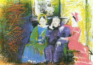 Pablo Picasso Painting - Retrato de familia 1962 Pablo Picasso